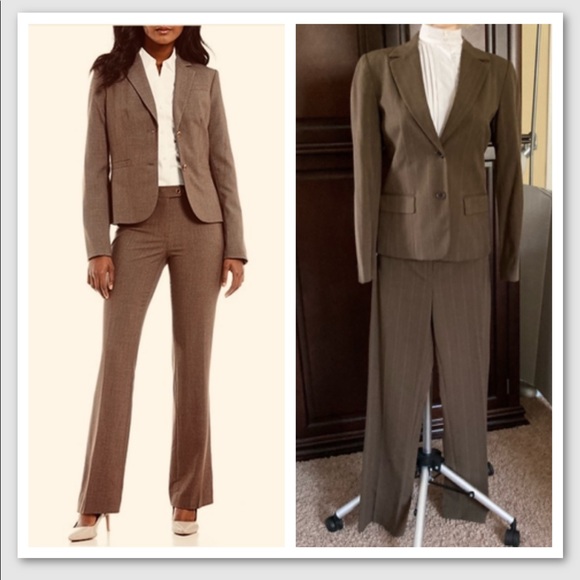 Rafaella Brown 2-pc Job Work Office Suit Size 8  6 - Picture 1 of 16